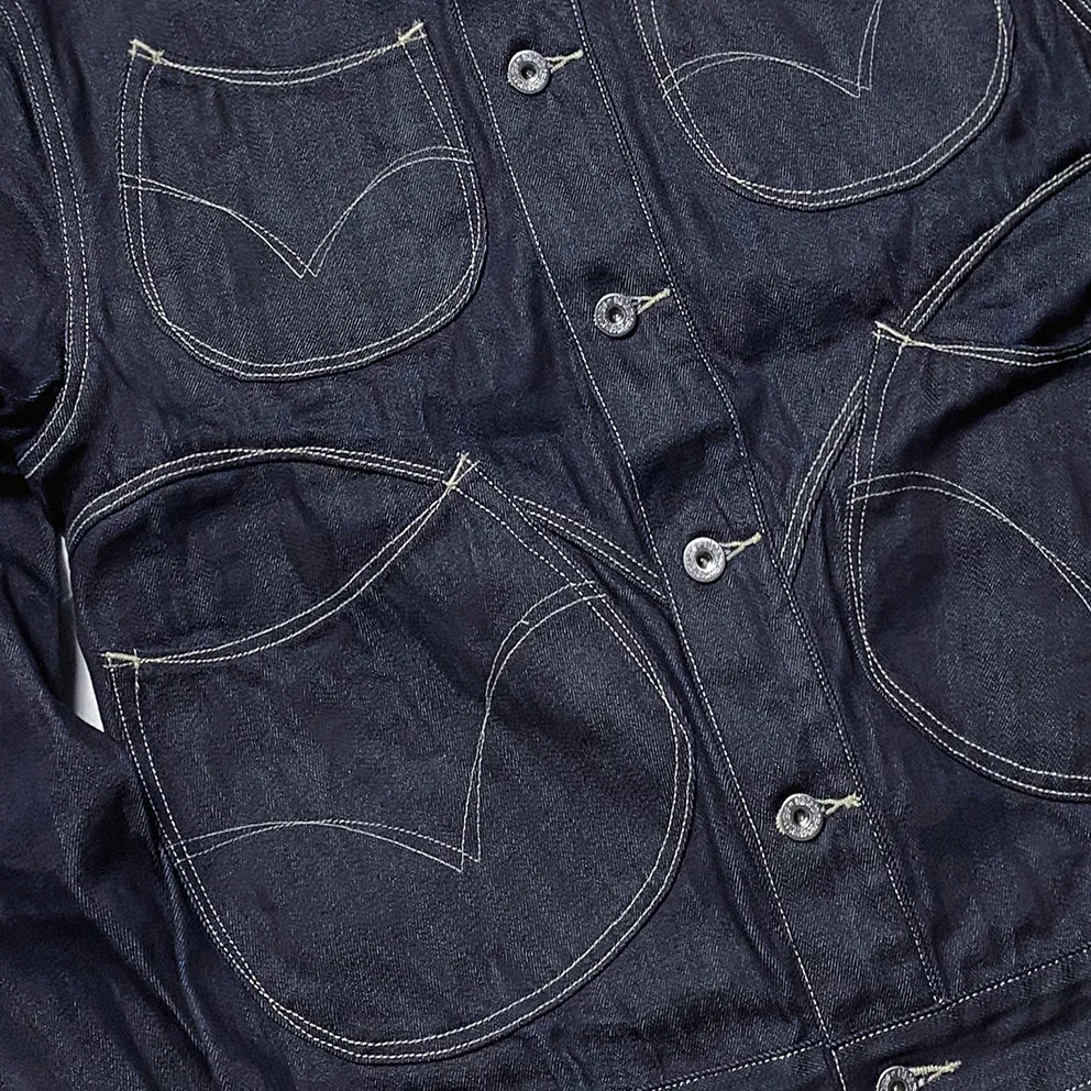 DDL 327-TYLER LUCKY-DT4 REGULAR FIT TYPE 4 KAIHARA MILLS DENIM JACKET-11.5OZ-HRH INDIGO
