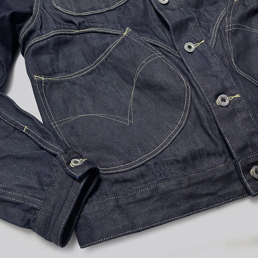 DDL 327-TYLER LUCKY-DT4 REGULAR FIT TYPE 4 KAIHARA MILLS DENIM JACKET-11.5OZ-HRH INDIGO