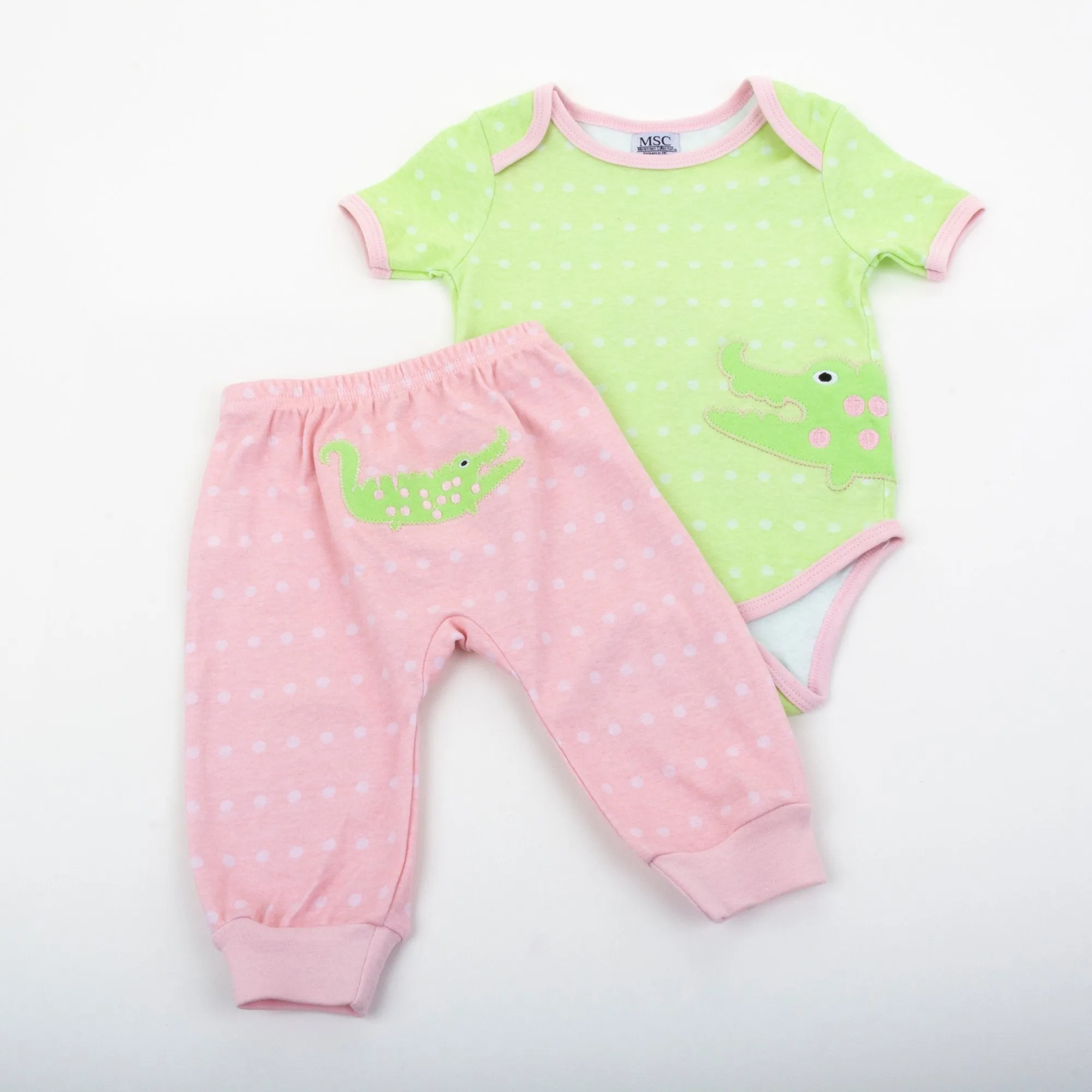 Elephant Lime Stripe Pants 0-6 Months