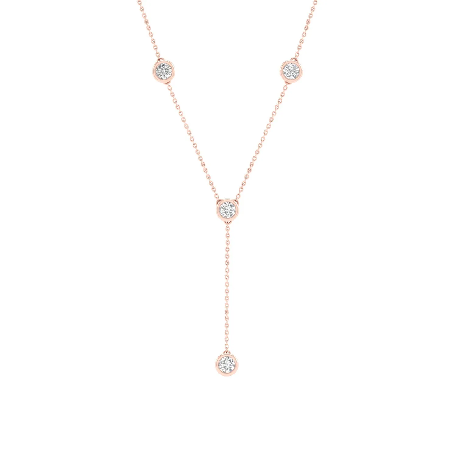 Encompassing Round Stationed Y Necklace