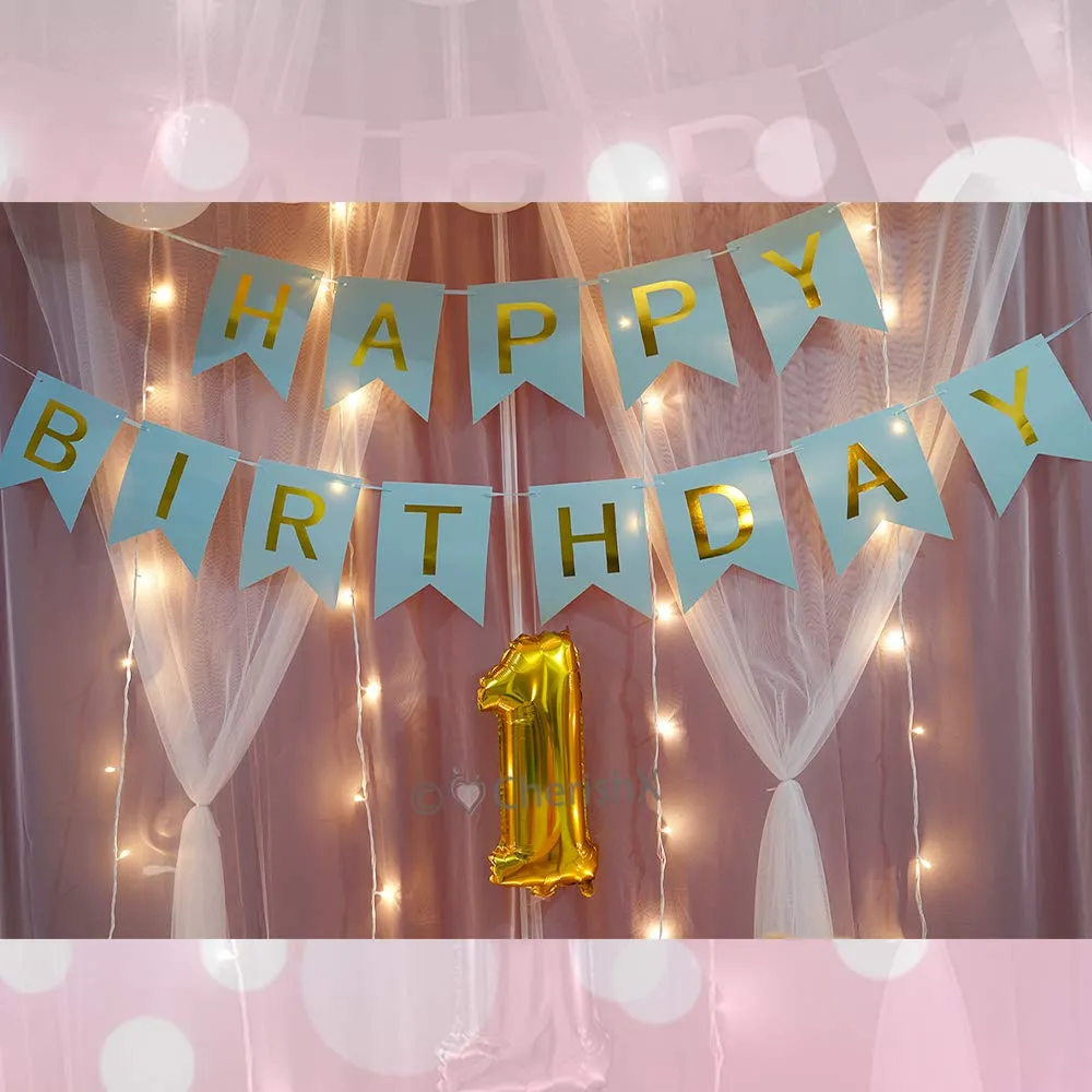 First Birthday Pastel Balloon Decoration - Pack of 64 Pcs DIY Kit - Kids Birthday