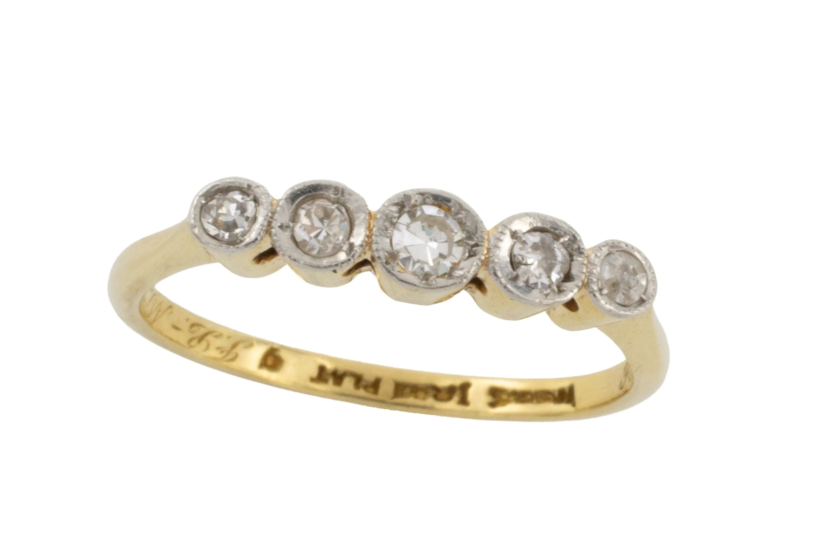 five stone diamond ring from 1926