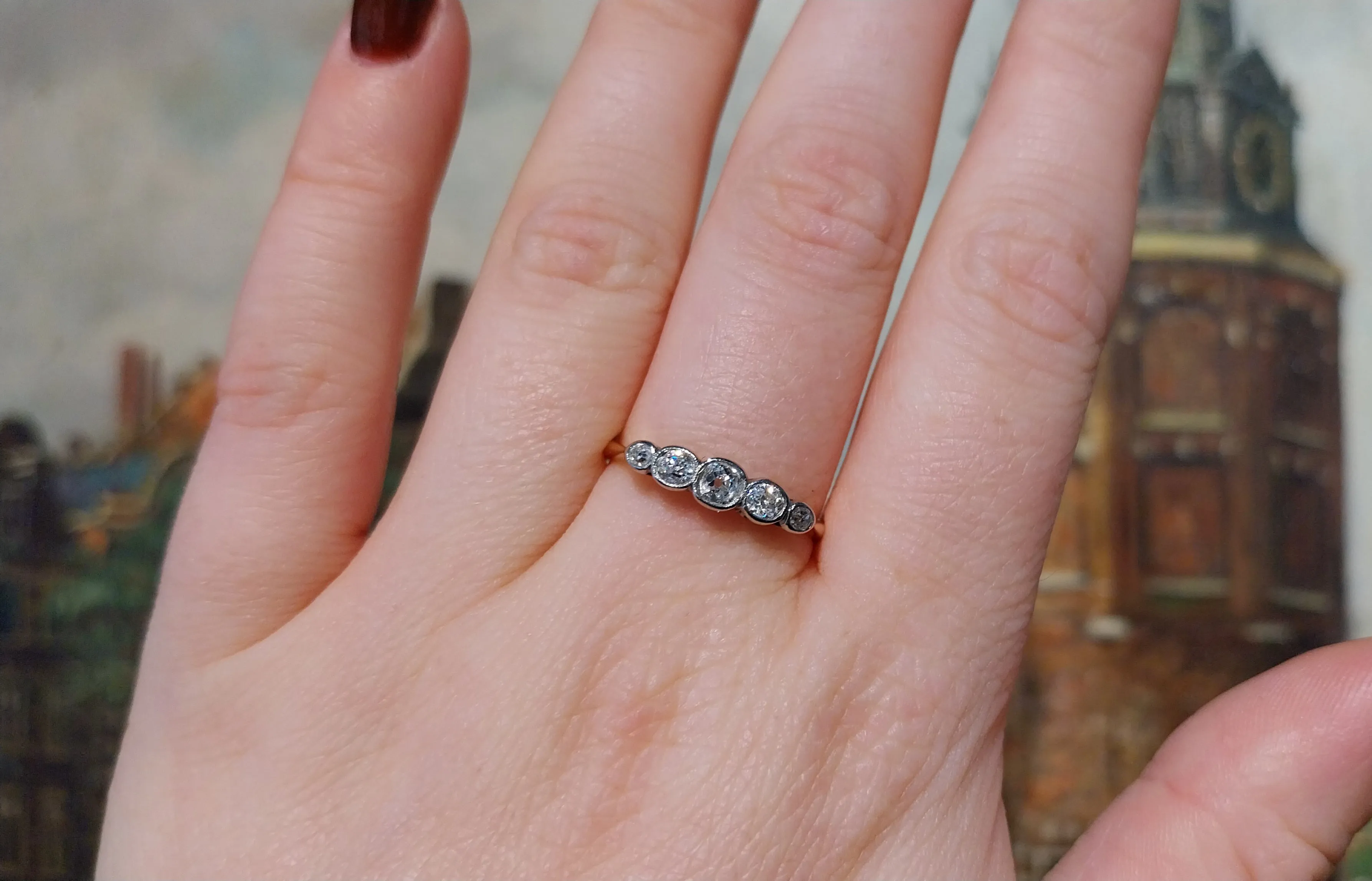 five stone diamond ring from 1926