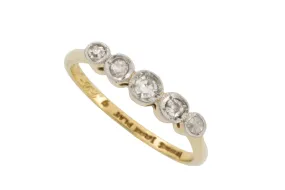 five stone diamond ring from 1926