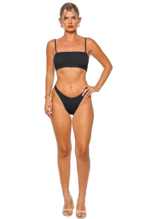 Gigi Black Crinkle Bikini Set