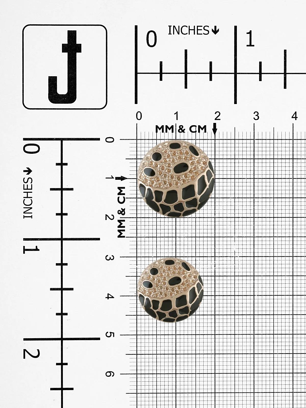 Golden with Enamel Colour Shank Metal Button