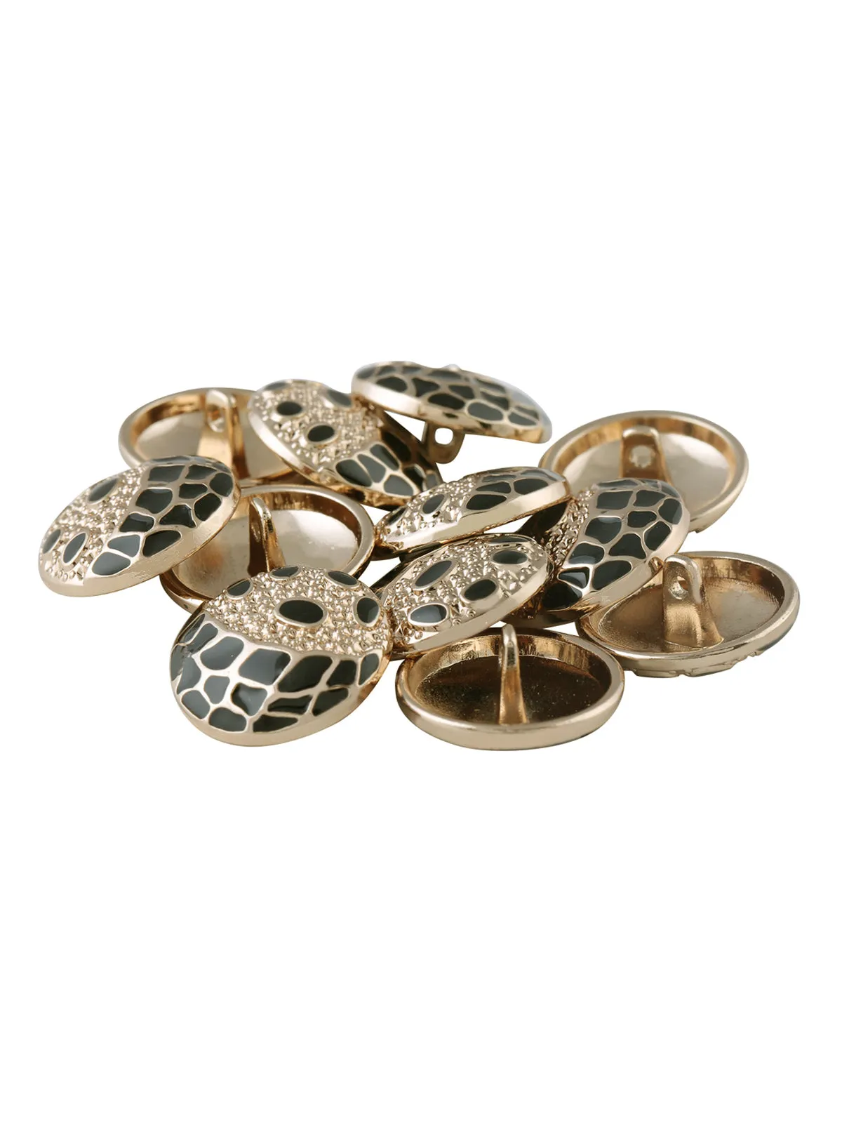 Golden with Enamel Colour Shank Metal Button