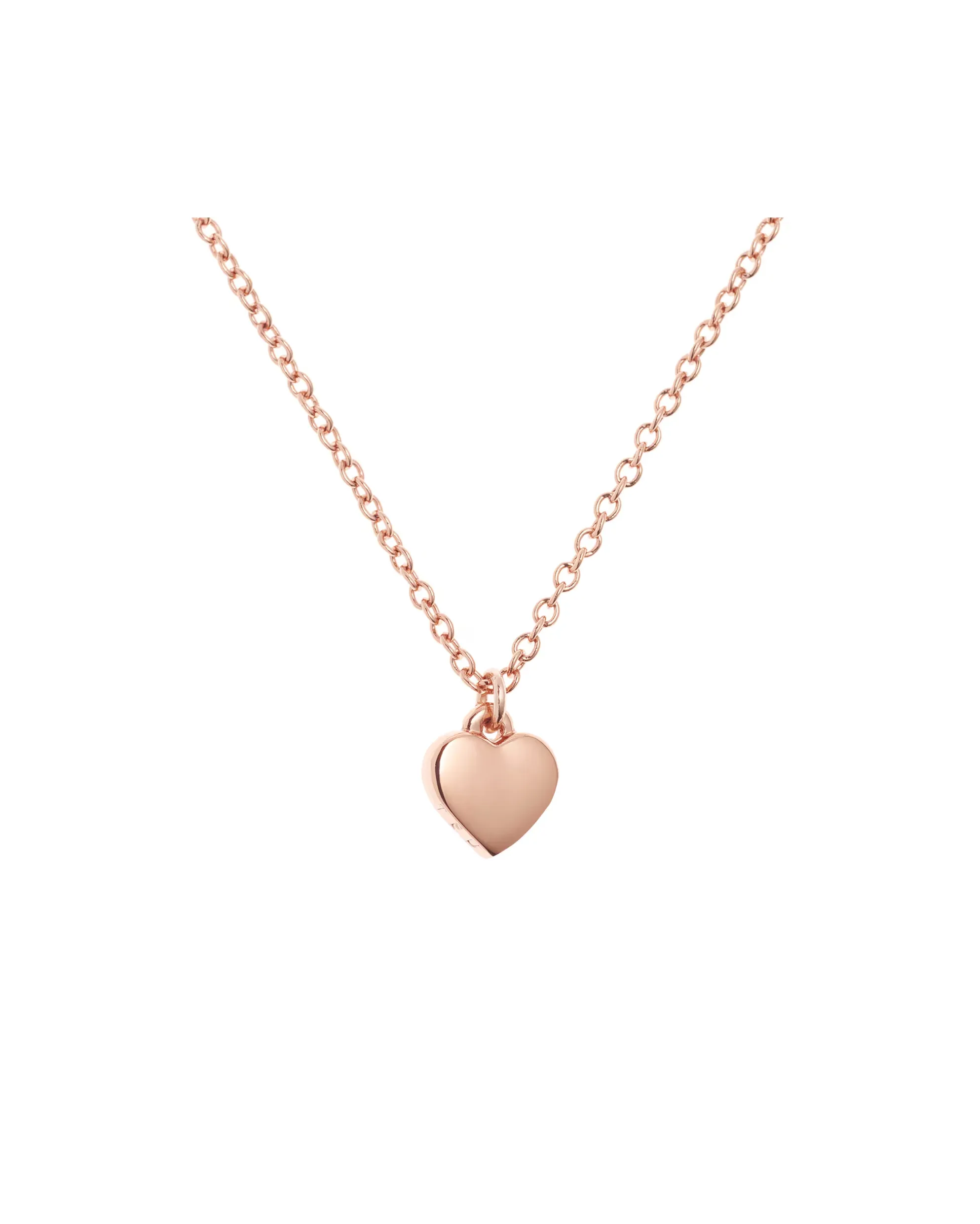 Hara Tiny Heart Pendant Necklace Rose Gold