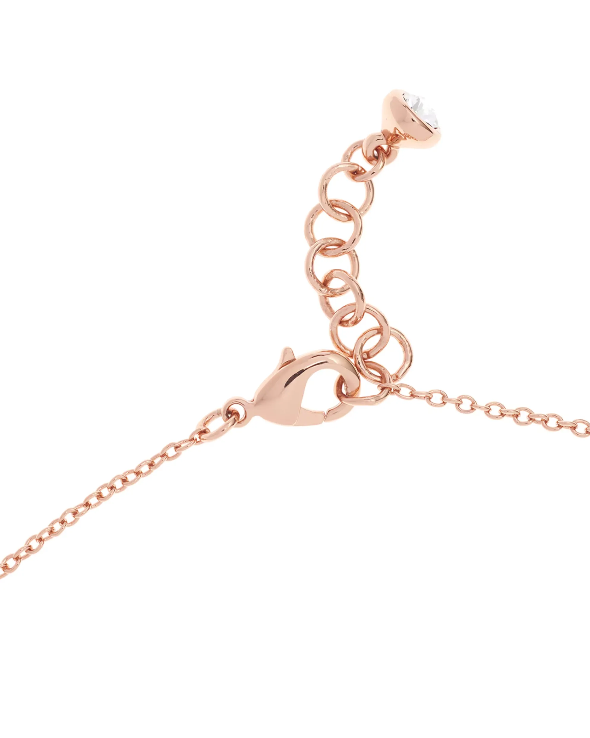 Hara Tiny Heart Pendant Necklace Rose Gold