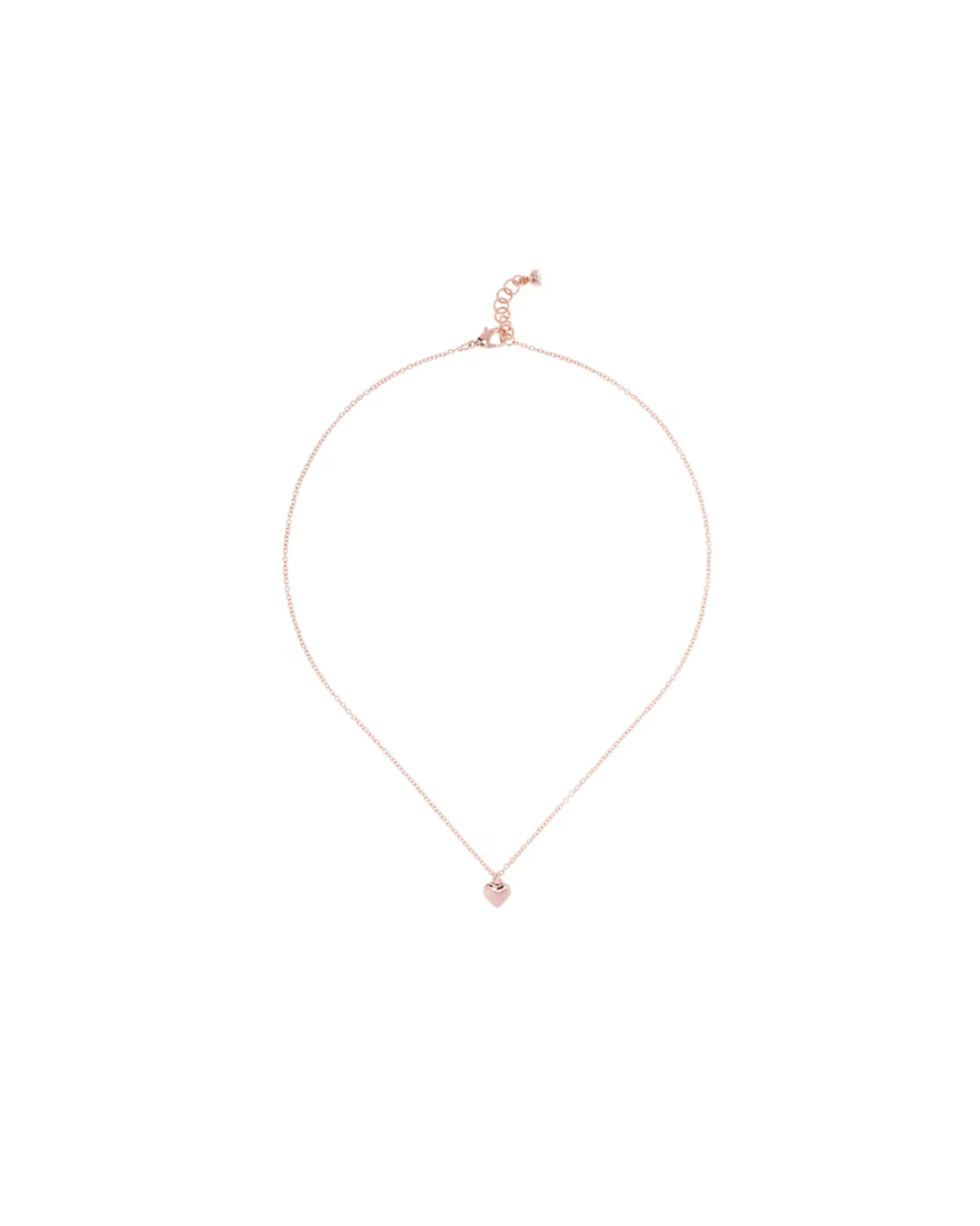 Hara Tiny Heart Pendant Necklace Rose Gold