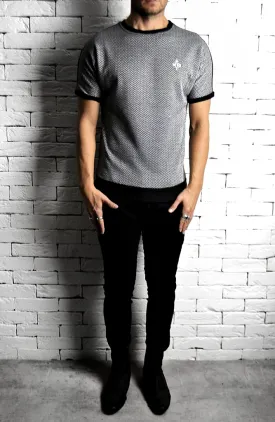 Herringbone Panel T-Shirt