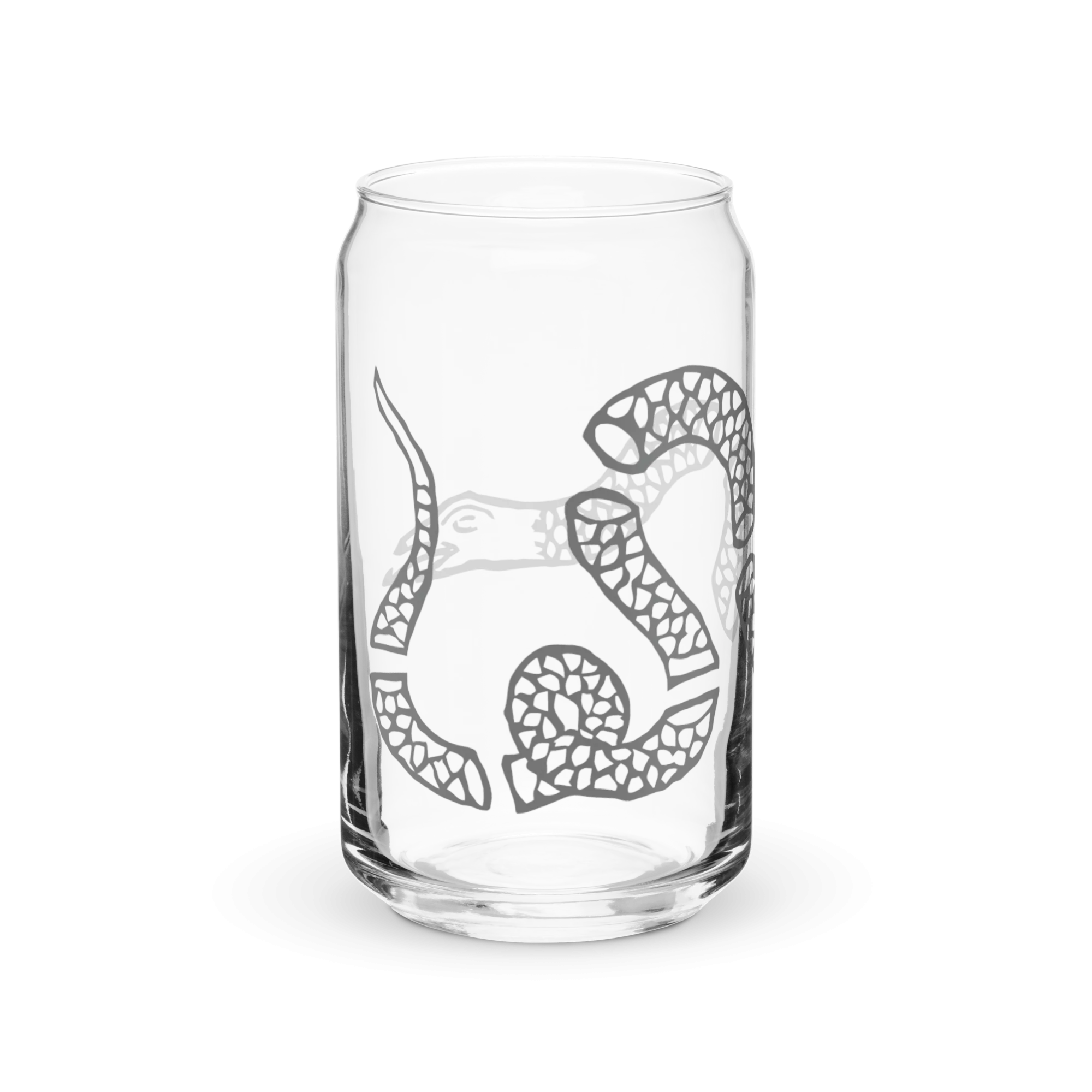 Join or Die Snake Can-shaped glass