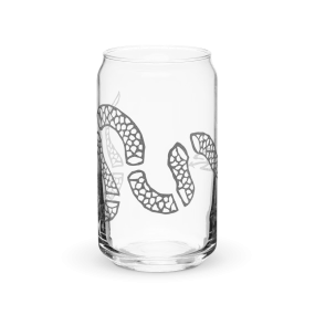 Join or Die Snake Can-shaped glass
