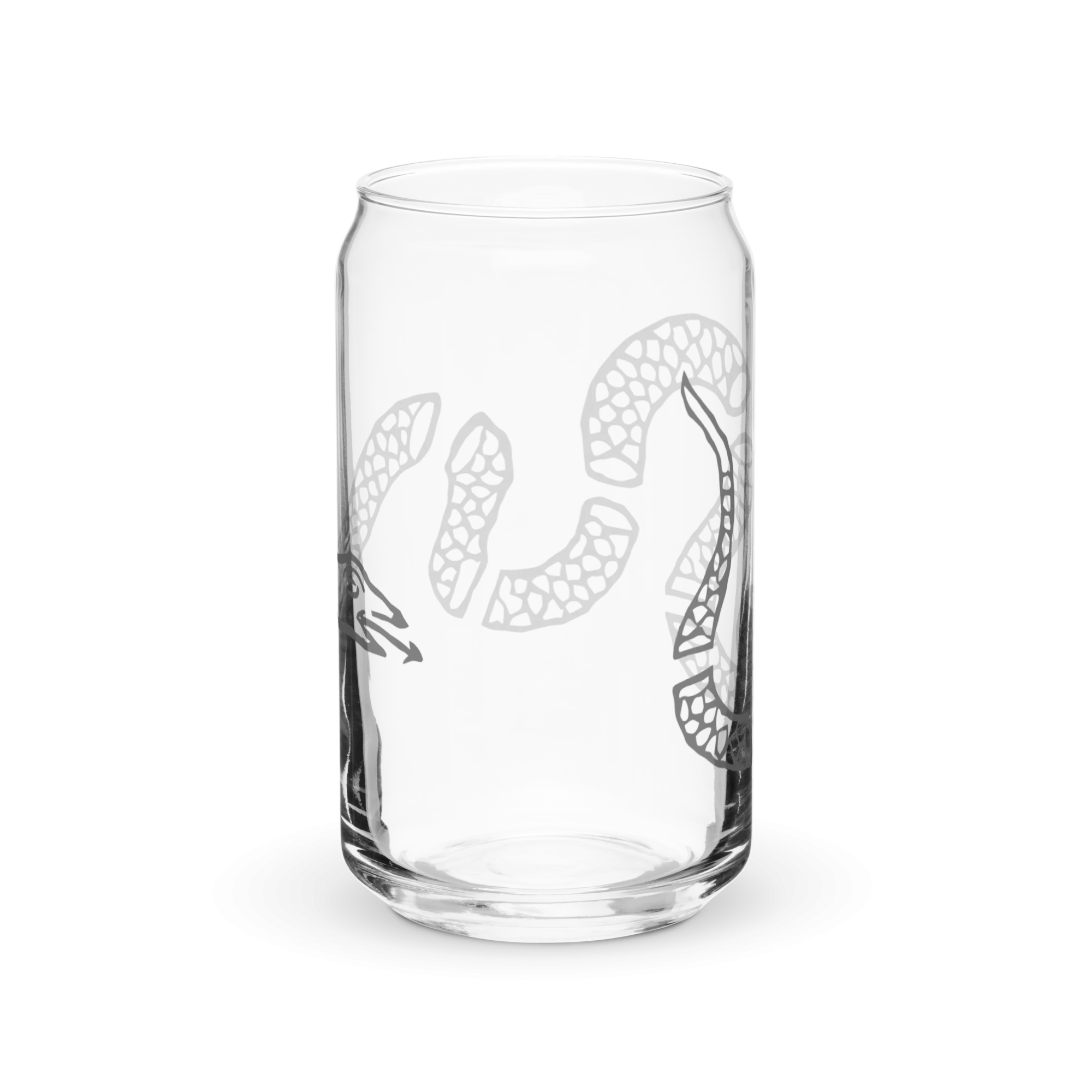 Join or Die Snake Can-shaped glass