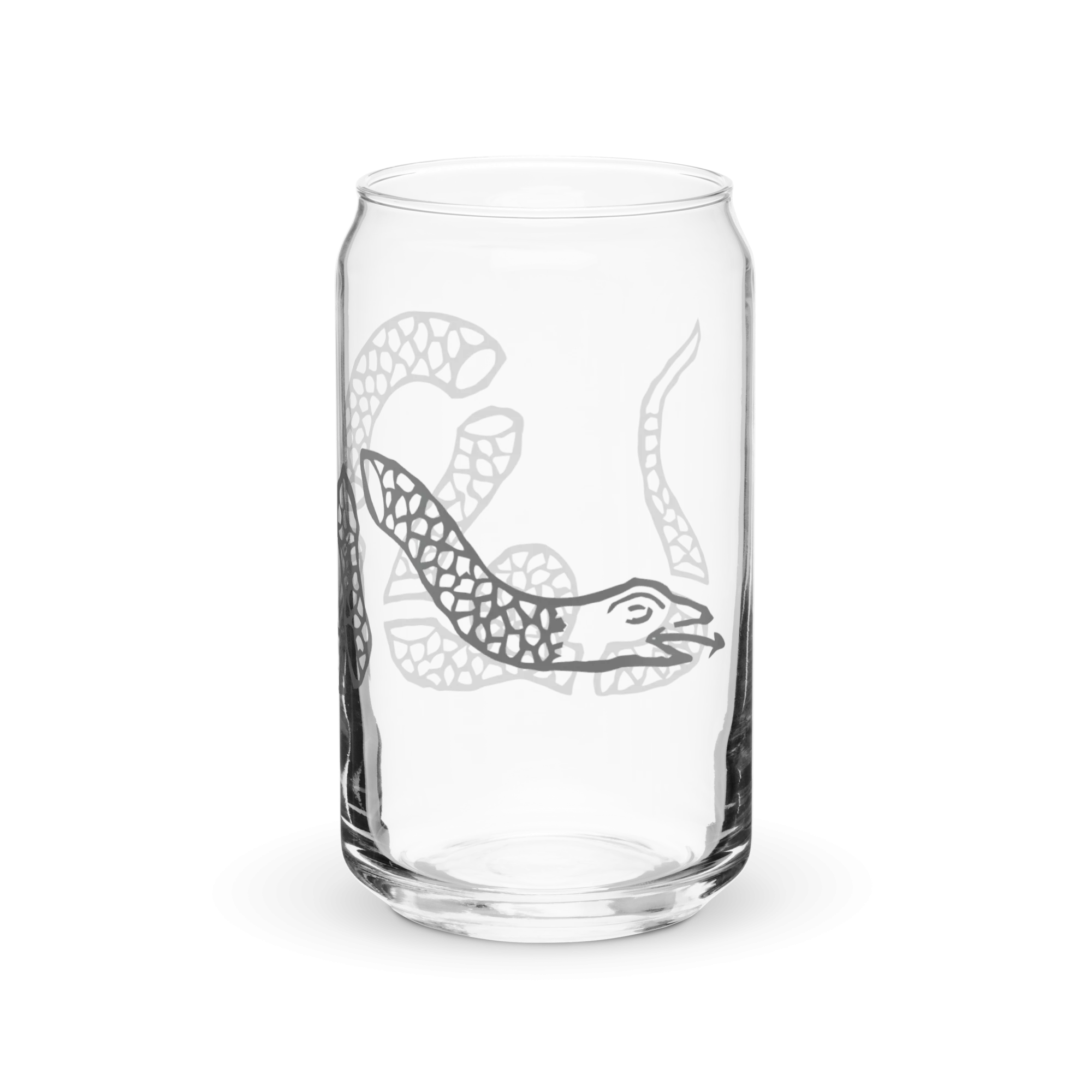 Join or Die Snake Can-shaped glass