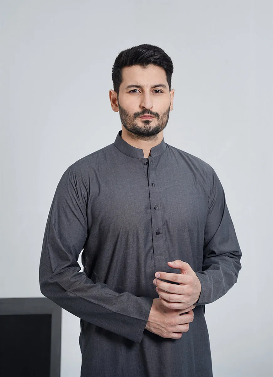 Kurta - Sensation Pima Cotton Fossil Grey Melange