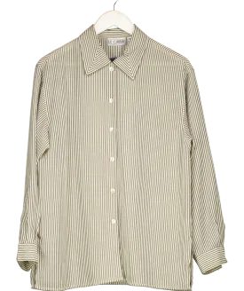 La Caviar Beige Striped Shirt UK M