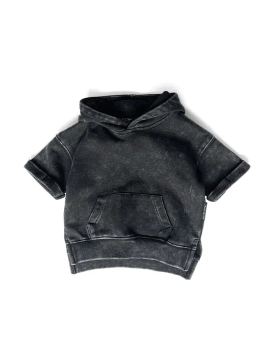 Little Bipsy- Acid Wash Hoodie- Black