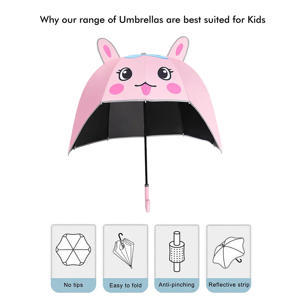 Little Surprise Box White Rabbit Theme,Helmet Shape Kids Umbrella,Pink,4-8Yrs,Pink