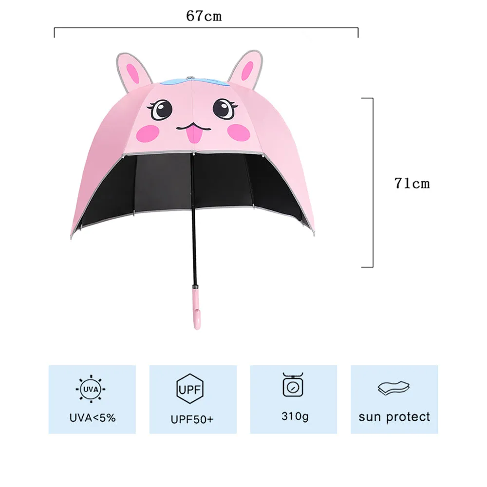 Little Surprise Box White Rabbit Theme,Helmet Shape Kids Umbrella,Pink,4-8Yrs,Pink