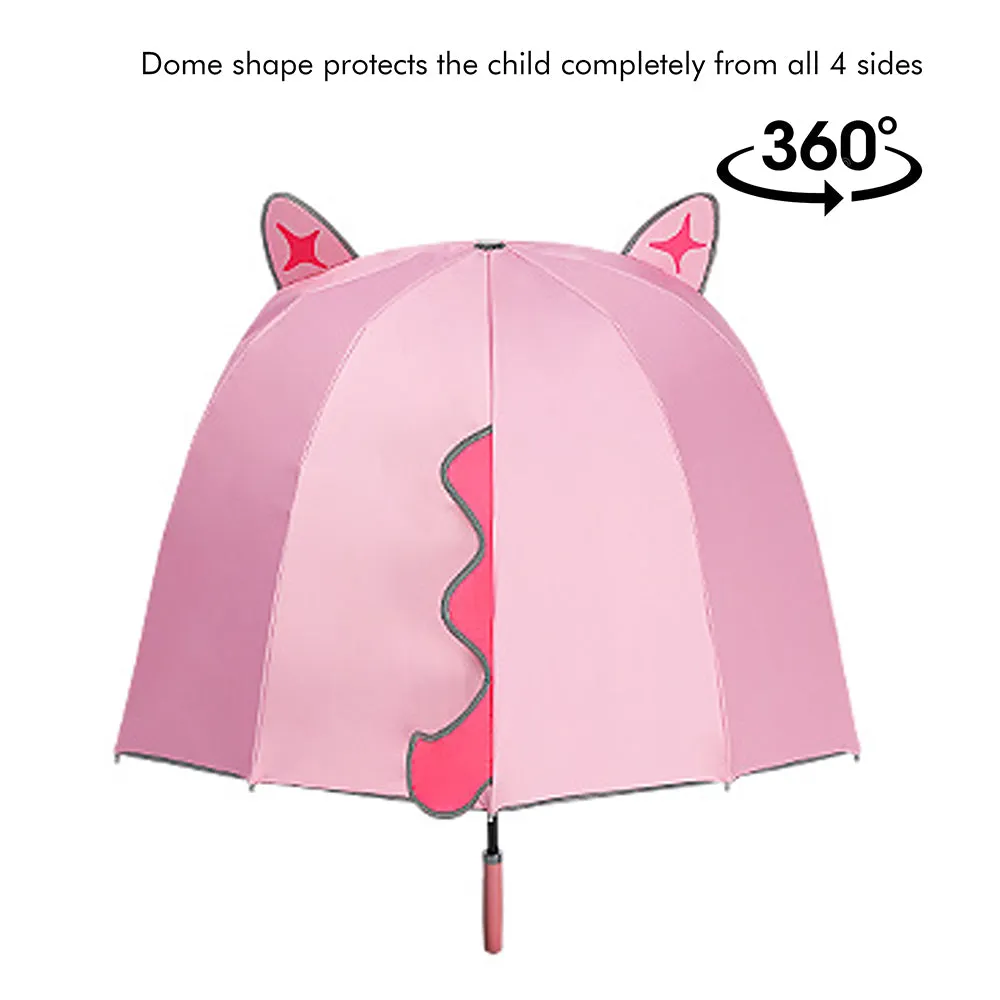 Little Surprise Box White Rabbit Theme,Helmet Shape Kids Umbrella,Pink,4-8Yrs,Pink