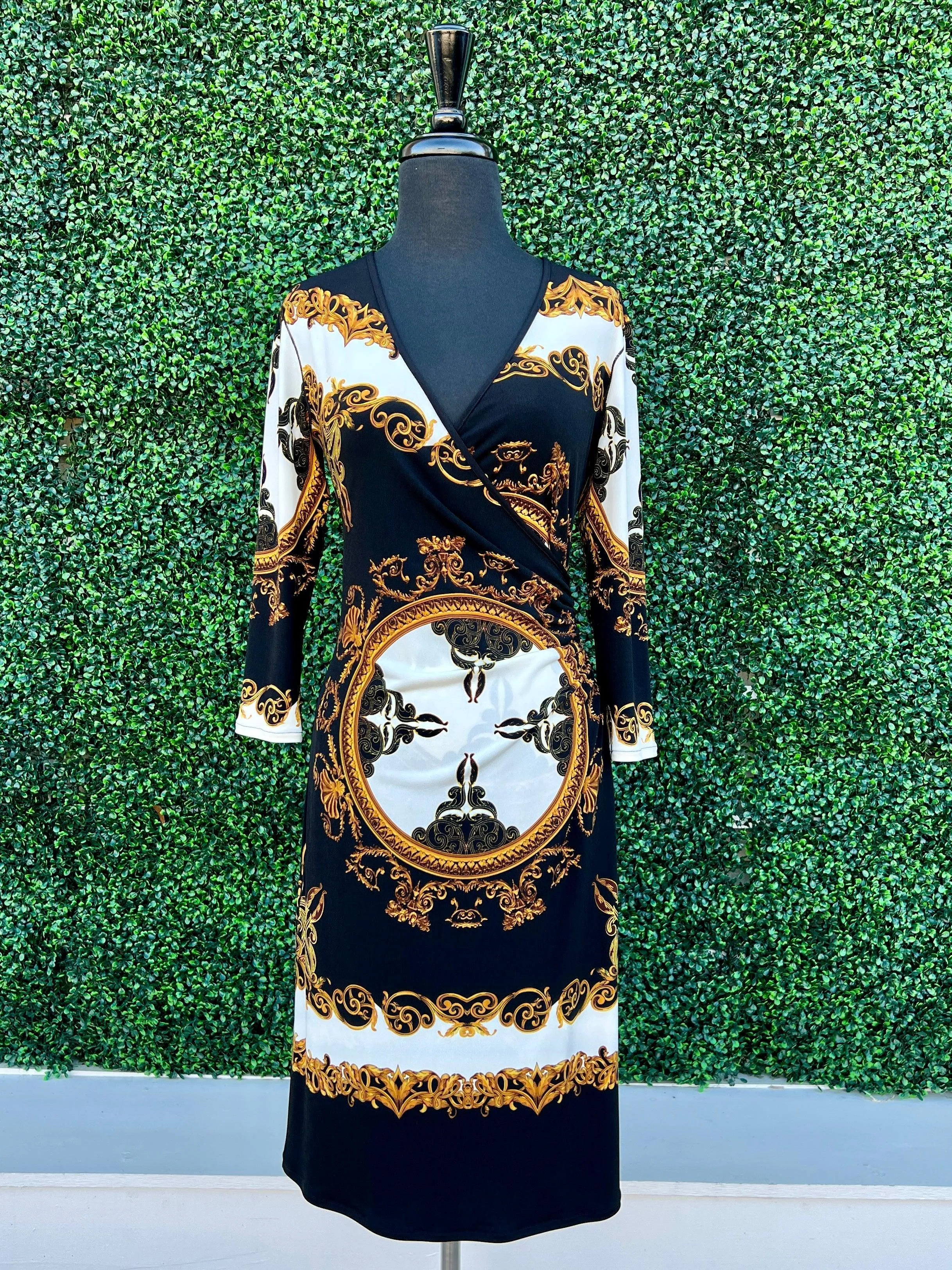 Luxury Mock Wrap Dress