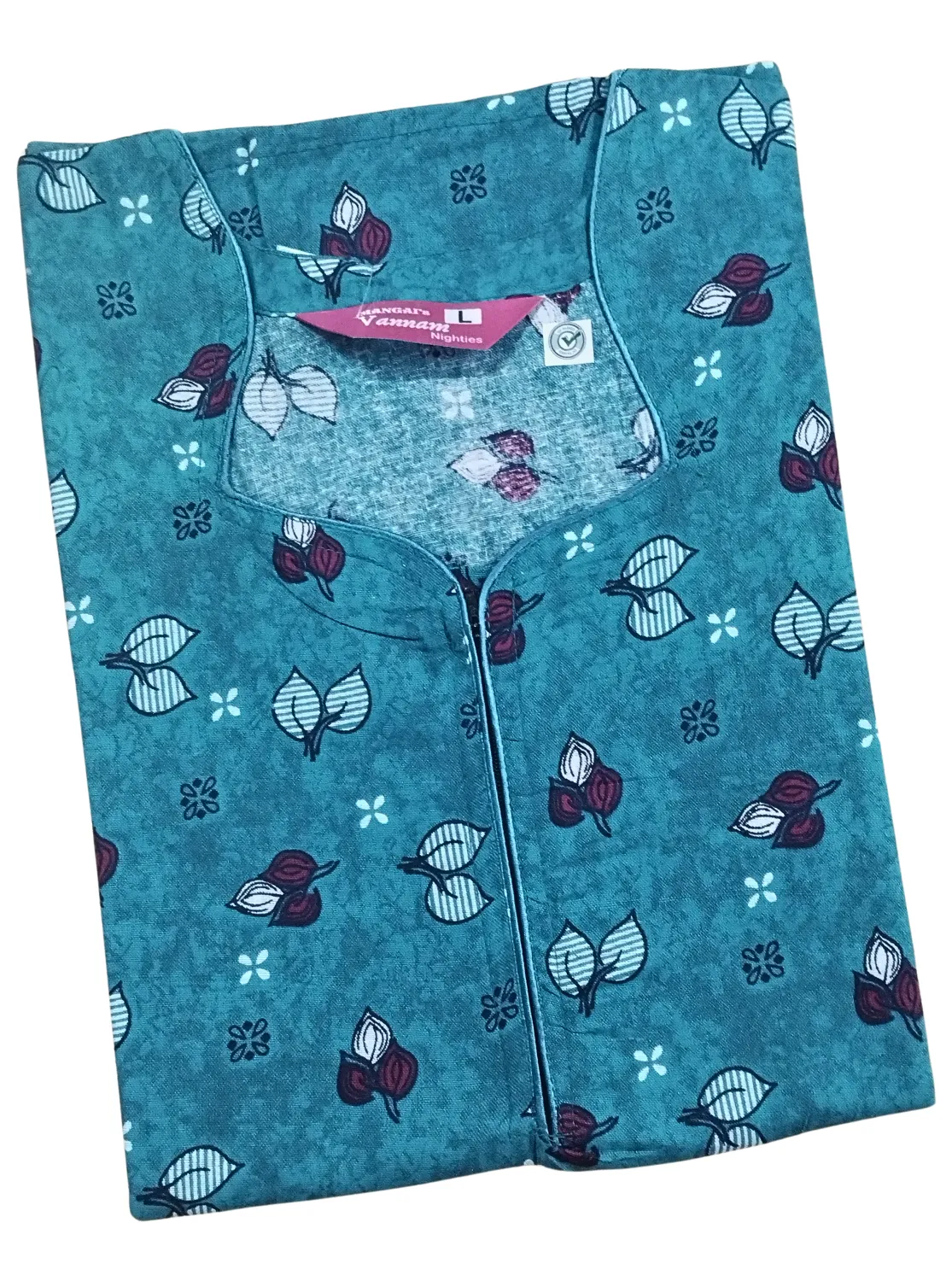 MANGAI New Regular Fit Cotton Printed  Nighties - All Over Printed Stylish Nightwear for Stylish Women | Side Cut Pocket | Beautiful Nighties for Stylish Women's (VNM)