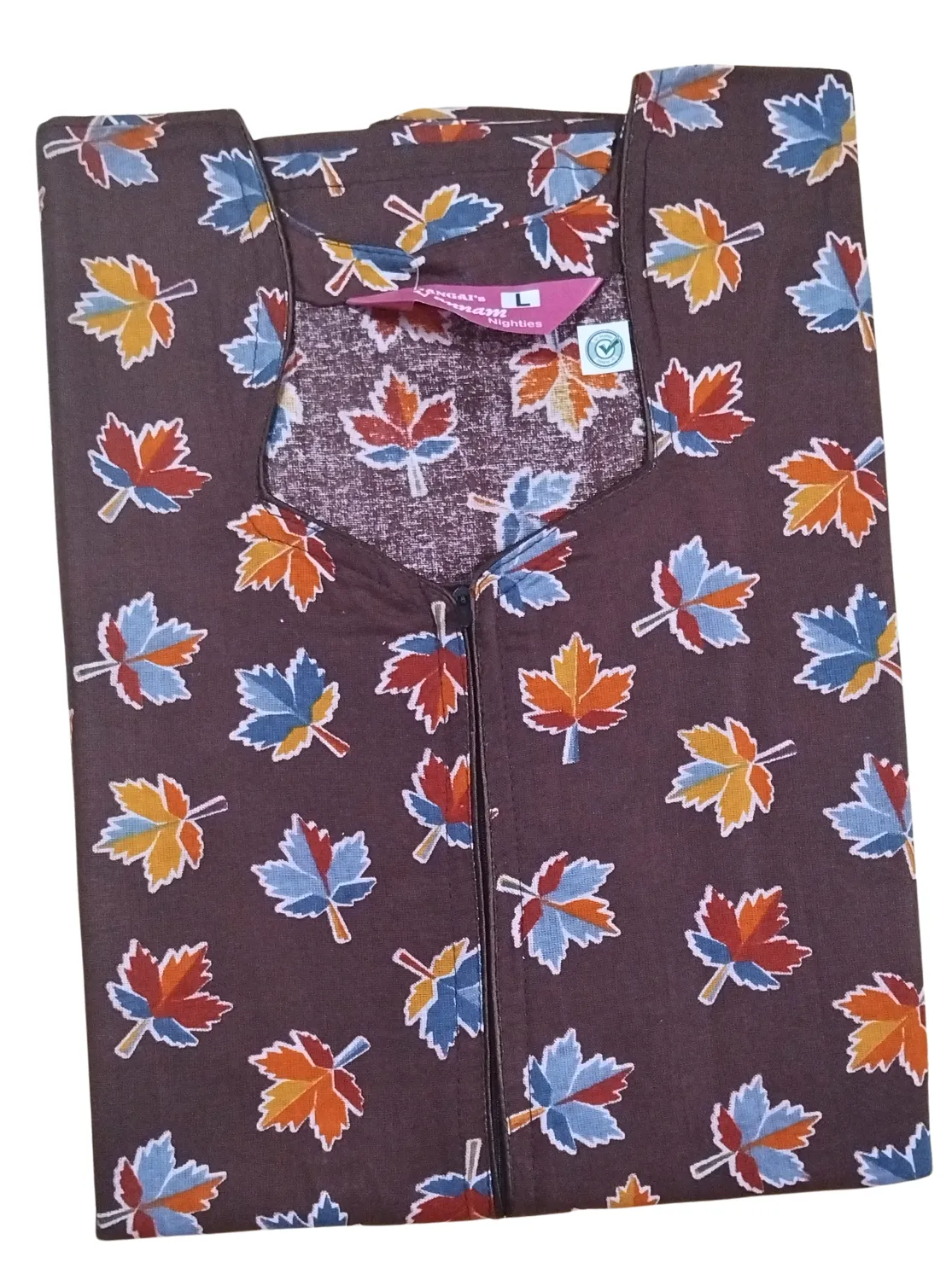 MANGAI New Regular Fit Cotton Printed  Nighties - All Over Printed Stylish Nightwear for Stylish Women | Side Cut Pocket | Beautiful Nighties for Stylish Women's (VNM)