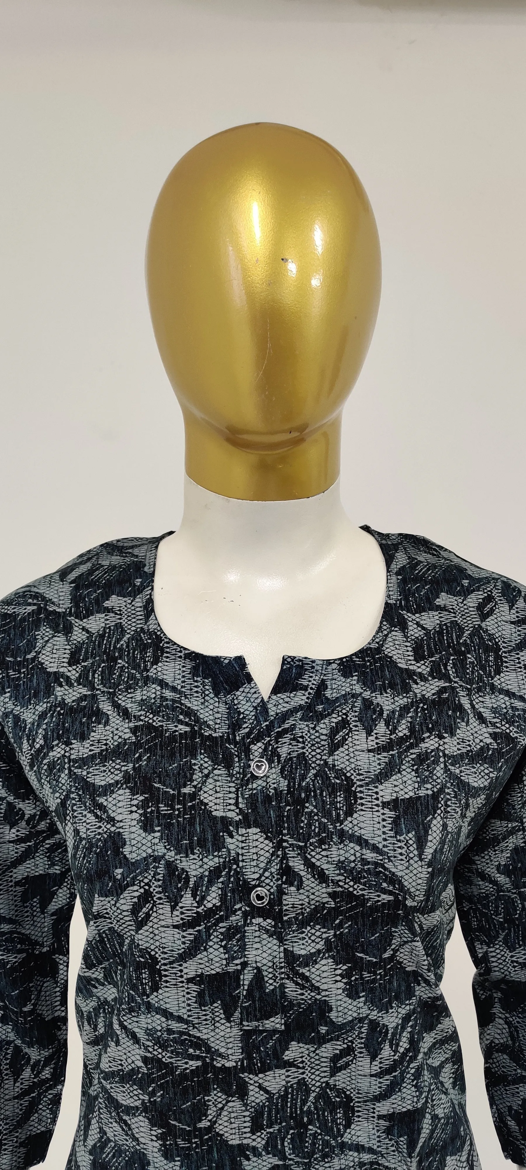 MANGAI Premium RAYON Printed Stylish U-Cut Model Night Suits | Stylish Print's All Over | Top & Bottom Set | 3/4 Sleeve| U-Cut Neck | Trendy Night Suits for Stylish Women's (RUNS-UCUT)