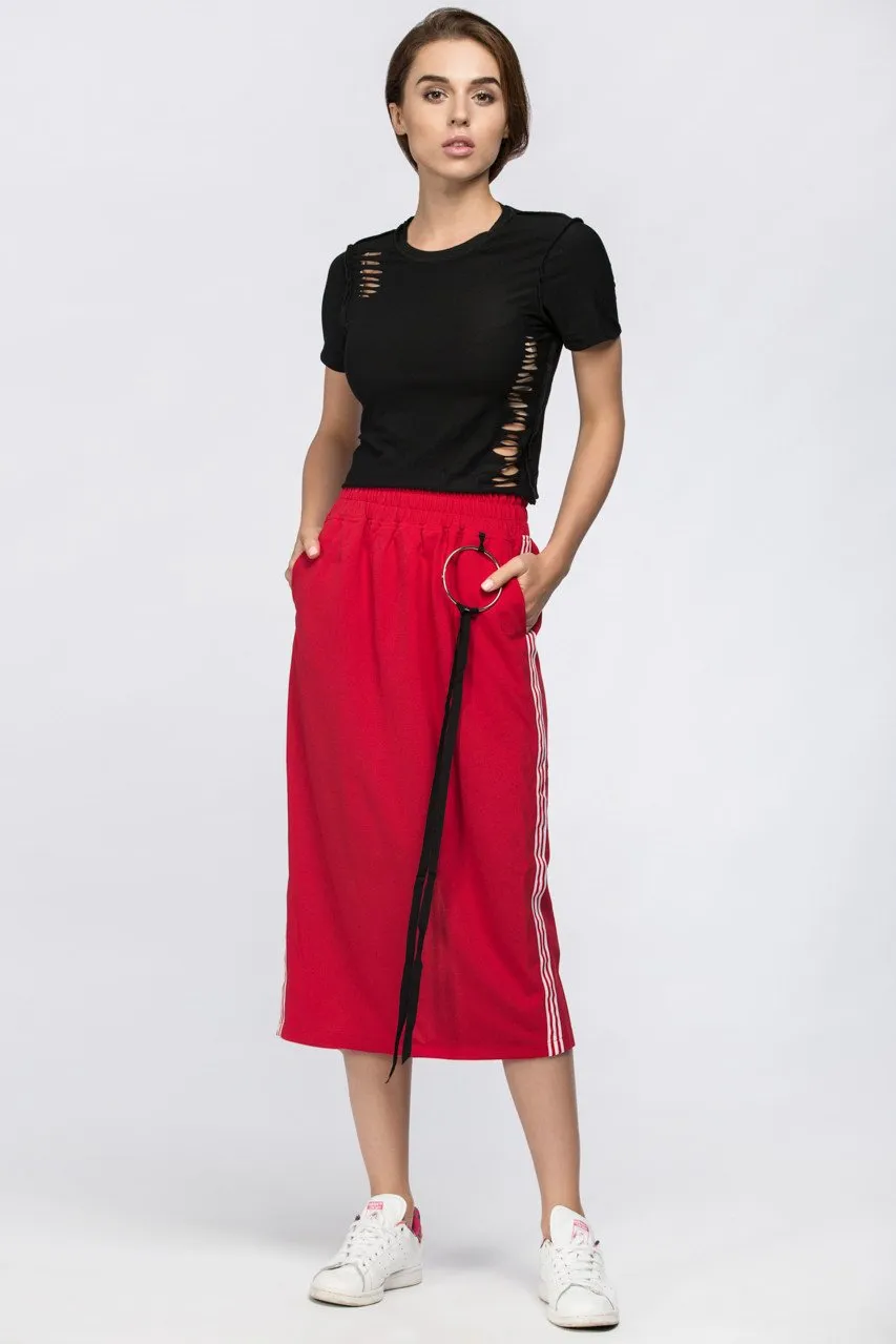 Maram Zbaeda - Red Sweat Skirt