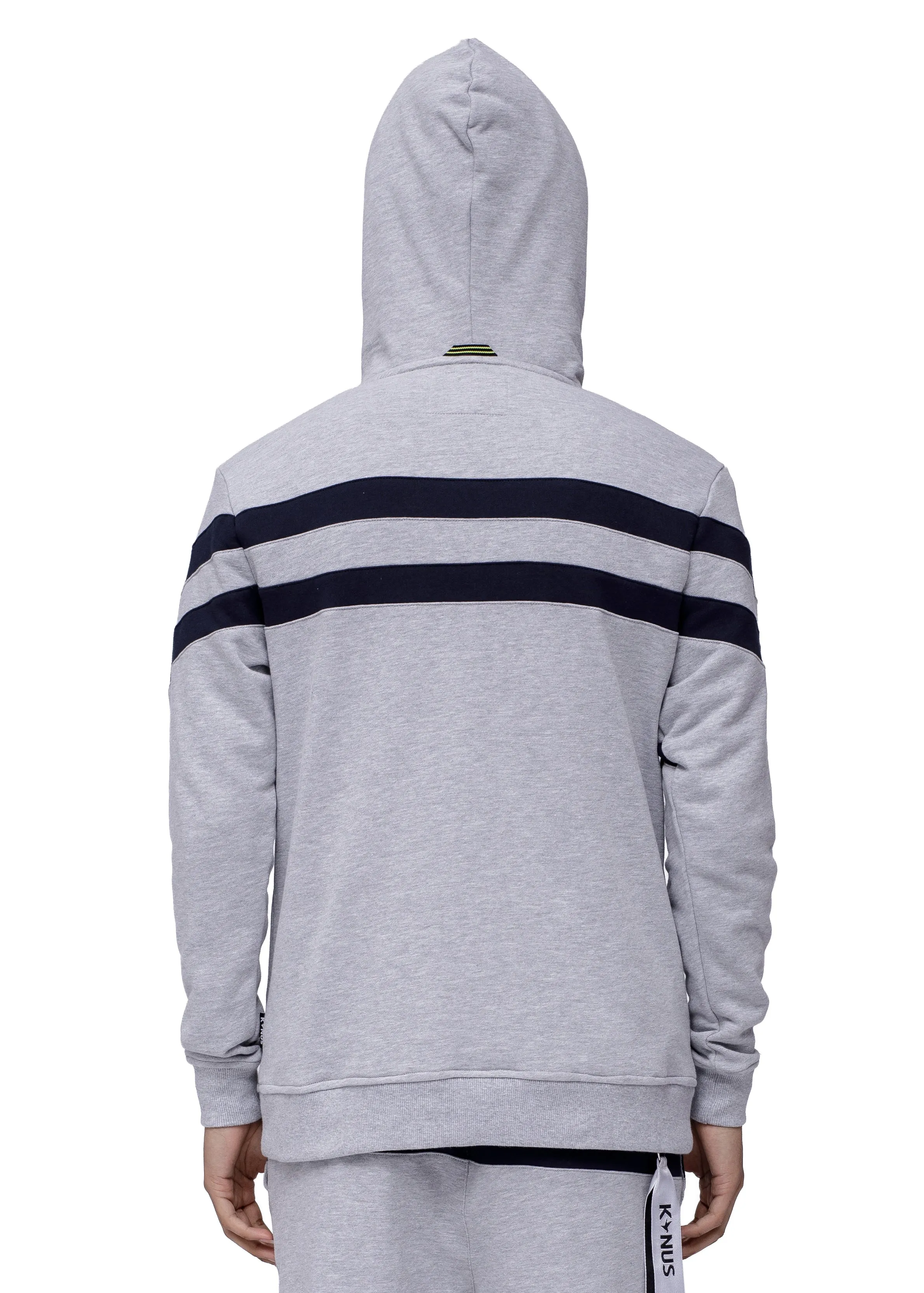 Men's Half Zip Pullover Hoodie In Heather Grey