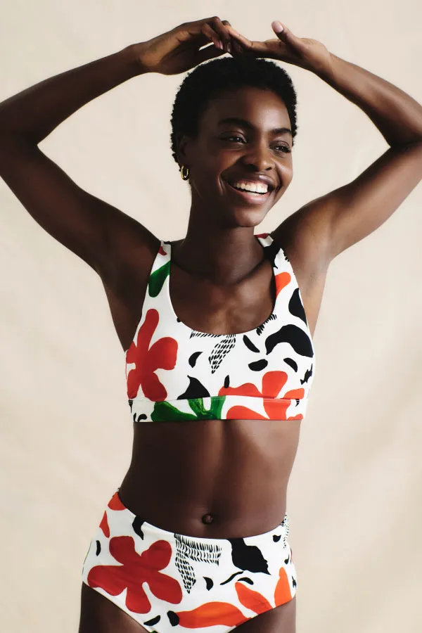 M.M.LaFleur x Andie Ventura Bikini Top :: Cutout Floral Icon