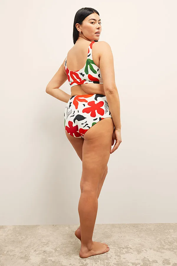 M.M.LaFleur x Andie Ventura Bikini Top :: Cutout Floral Icon