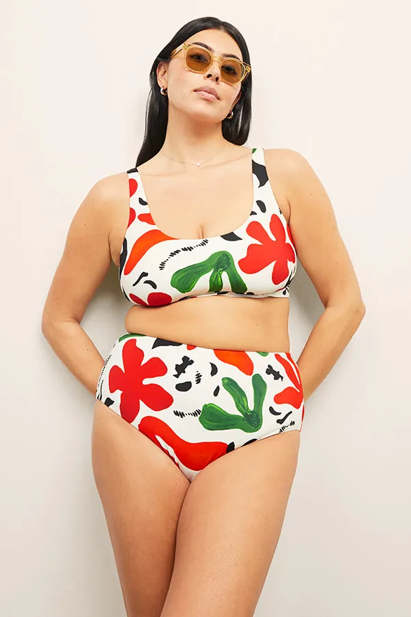 M.M.LaFleur x Andie Ventura Bikini Top :: Cutout Floral Icon