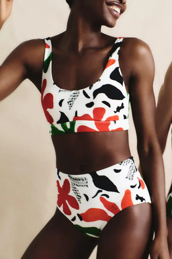 M.M.LaFleur x Andie Ventura Bikini Top :: Cutout Floral Icon