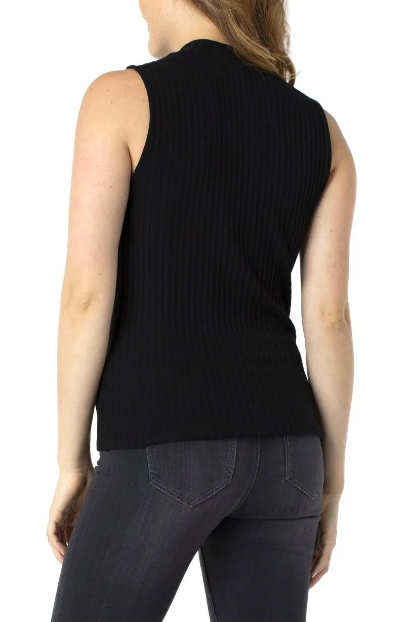 Mock Neck Sleeveless Tee