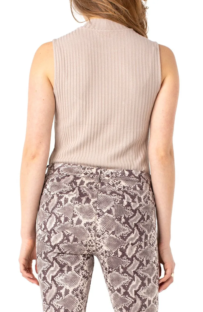 Mock Neck Sleeveless Tee