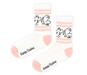 Moomintroll Retro Ladies Socks - White