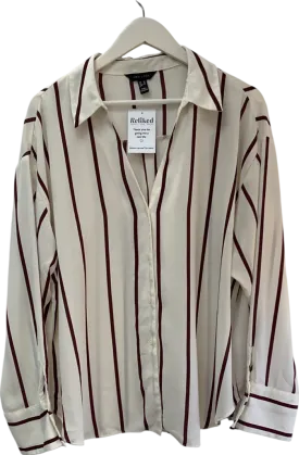 New Look Off White Striped Shirt UK 22