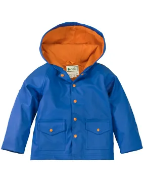 OAKIWEAR CHILDREN’S RAIN JACKET W/ SOFT LINING & EASY ON SNAPS, BLUE & ORANGE