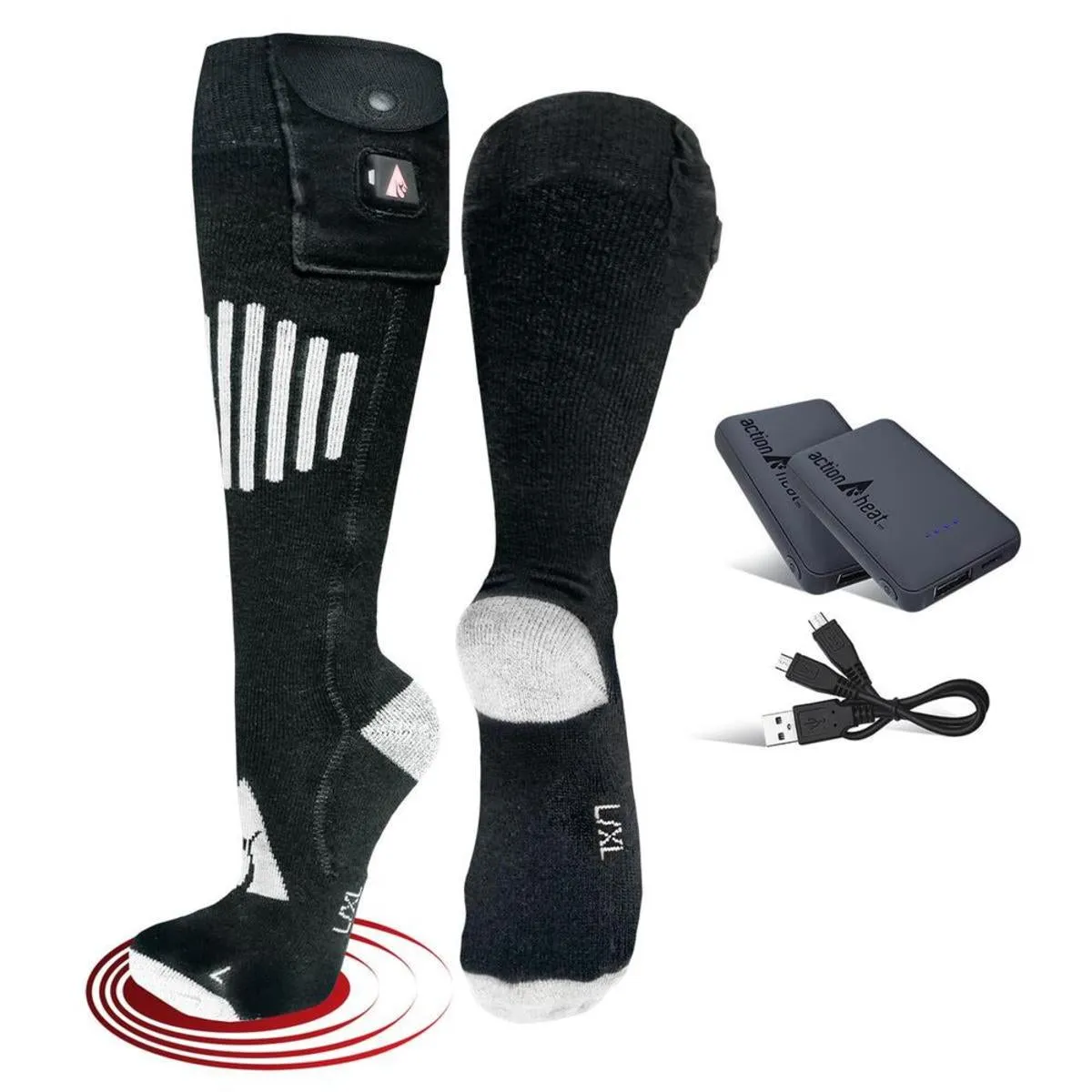 Open Box ActionHeat 5V Cotton Battery Heated Socks
