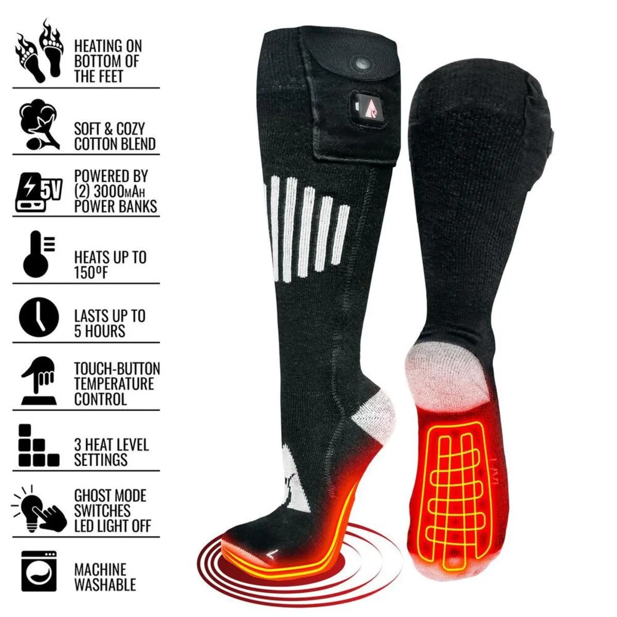 Open Box ActionHeat 5V Cotton Battery Heated Socks