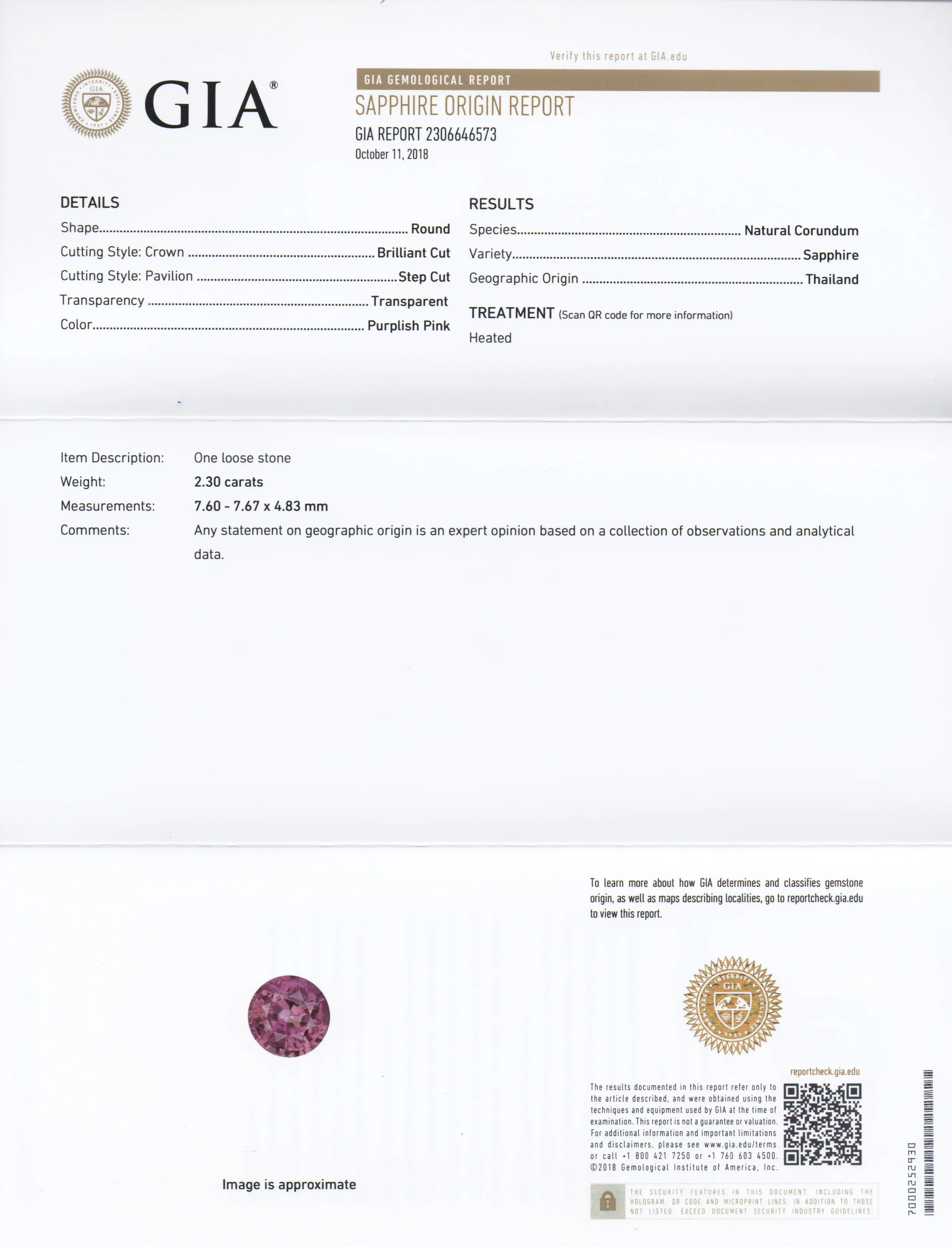 Pink Sapphire 2.30ct