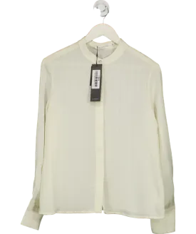 S-Deer Cream Striped Button Up Shirt UK S