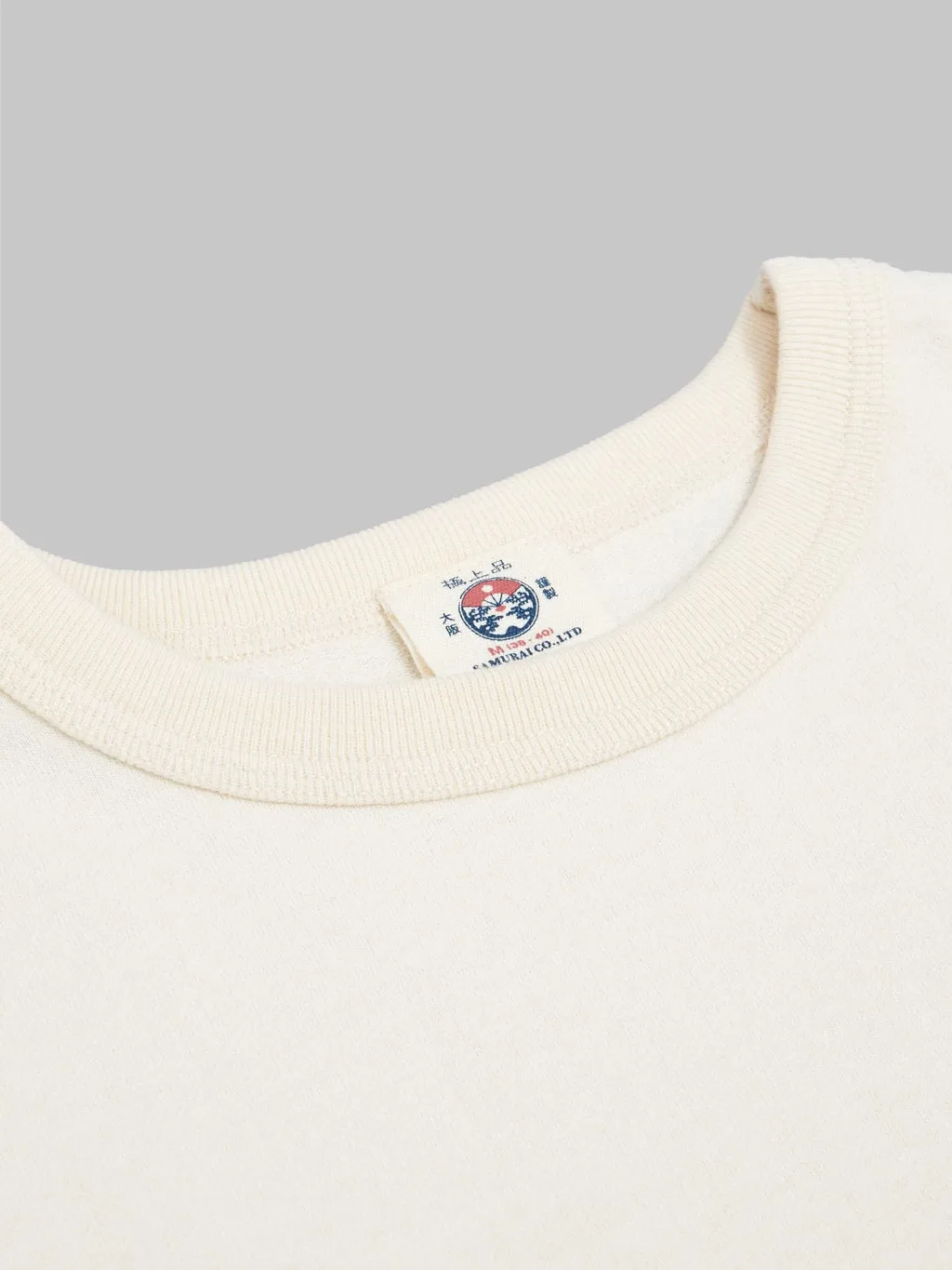 Samurai Jeans SJST24-RIM Inlay Loopwheel Solid Tee Ivory