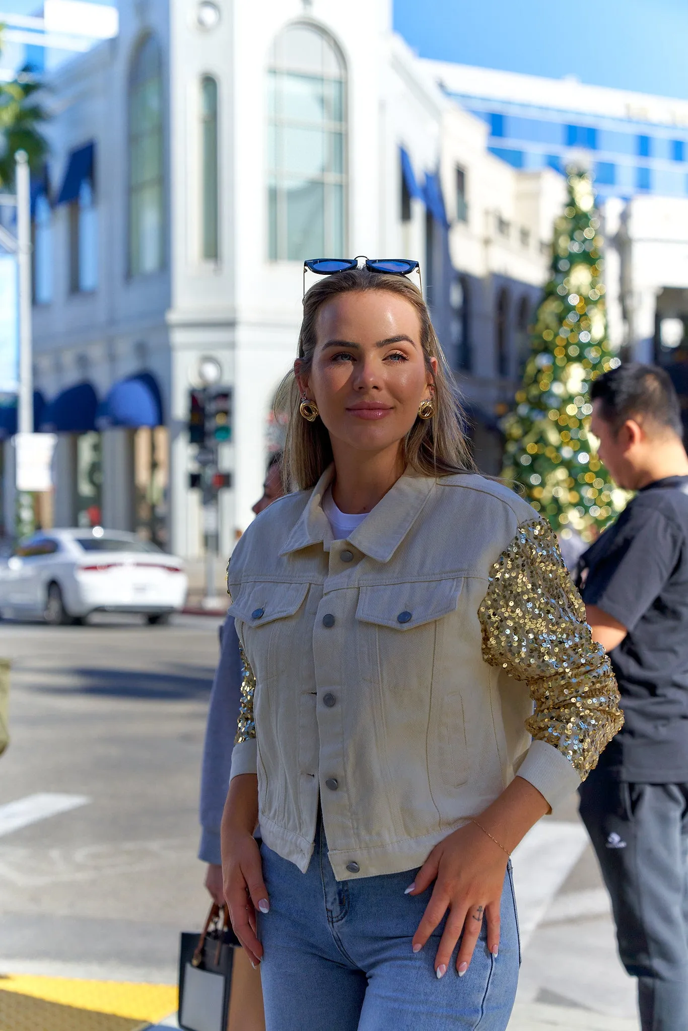 Sequin Denim Jacket