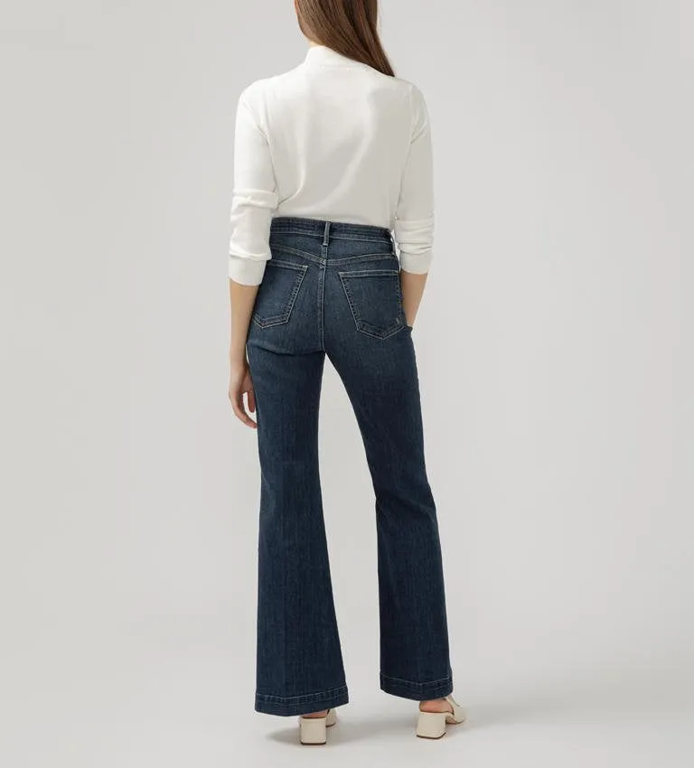 Silver Jeans Ladies Indigo Isbister 70's Flare High Rise Jeans
