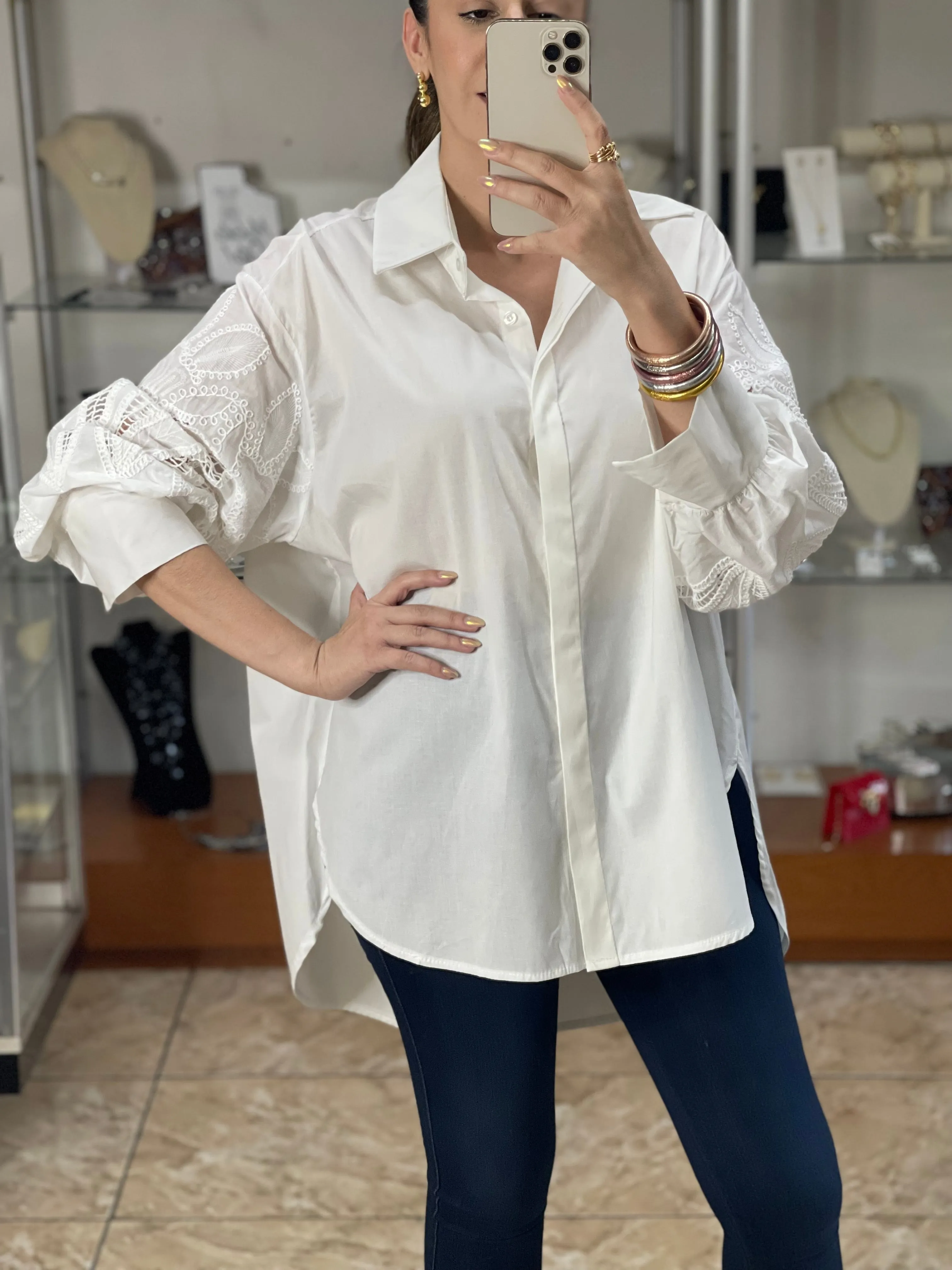 Sleeve Details Tunic Top