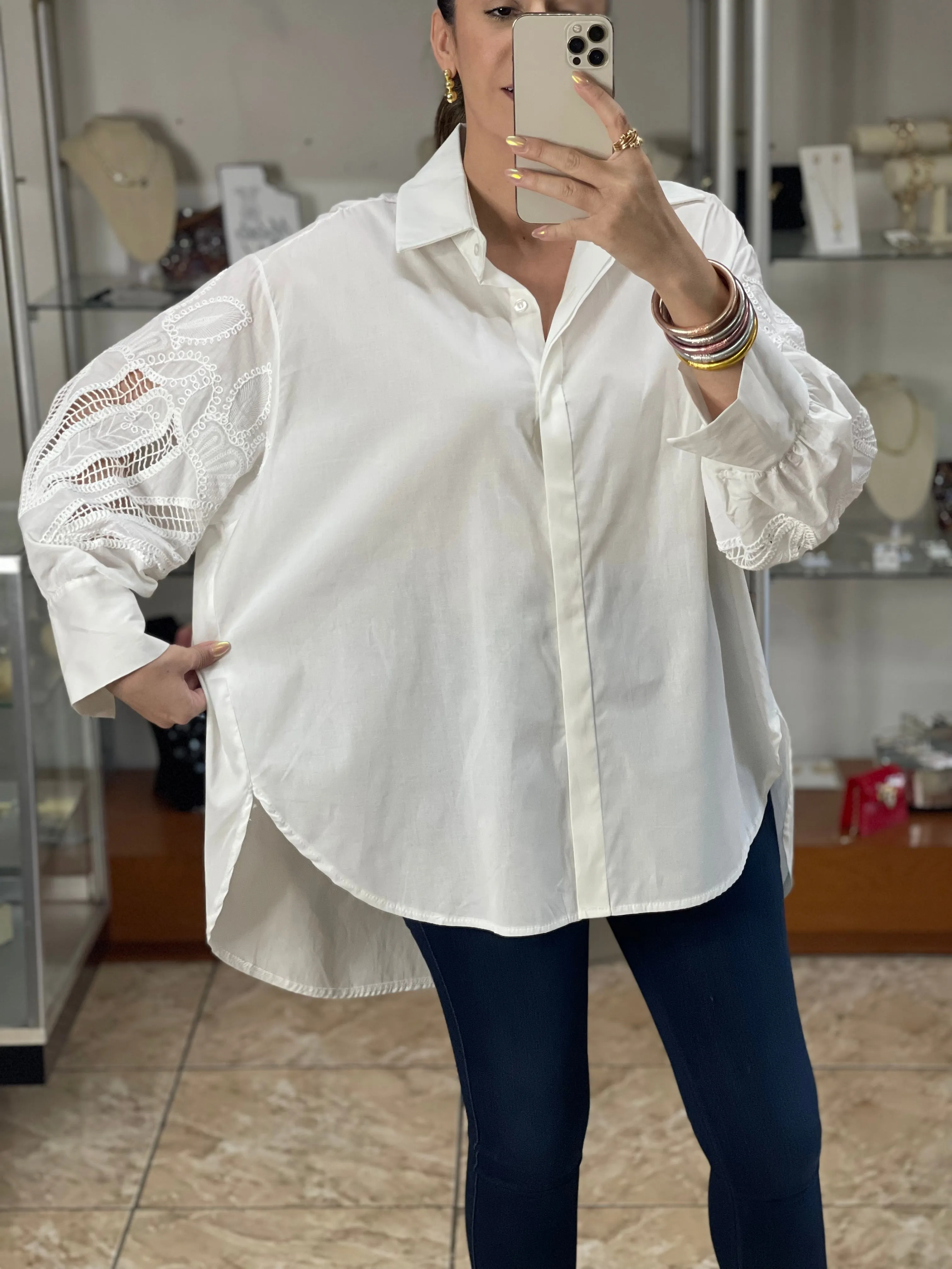 Sleeve Details Tunic Top