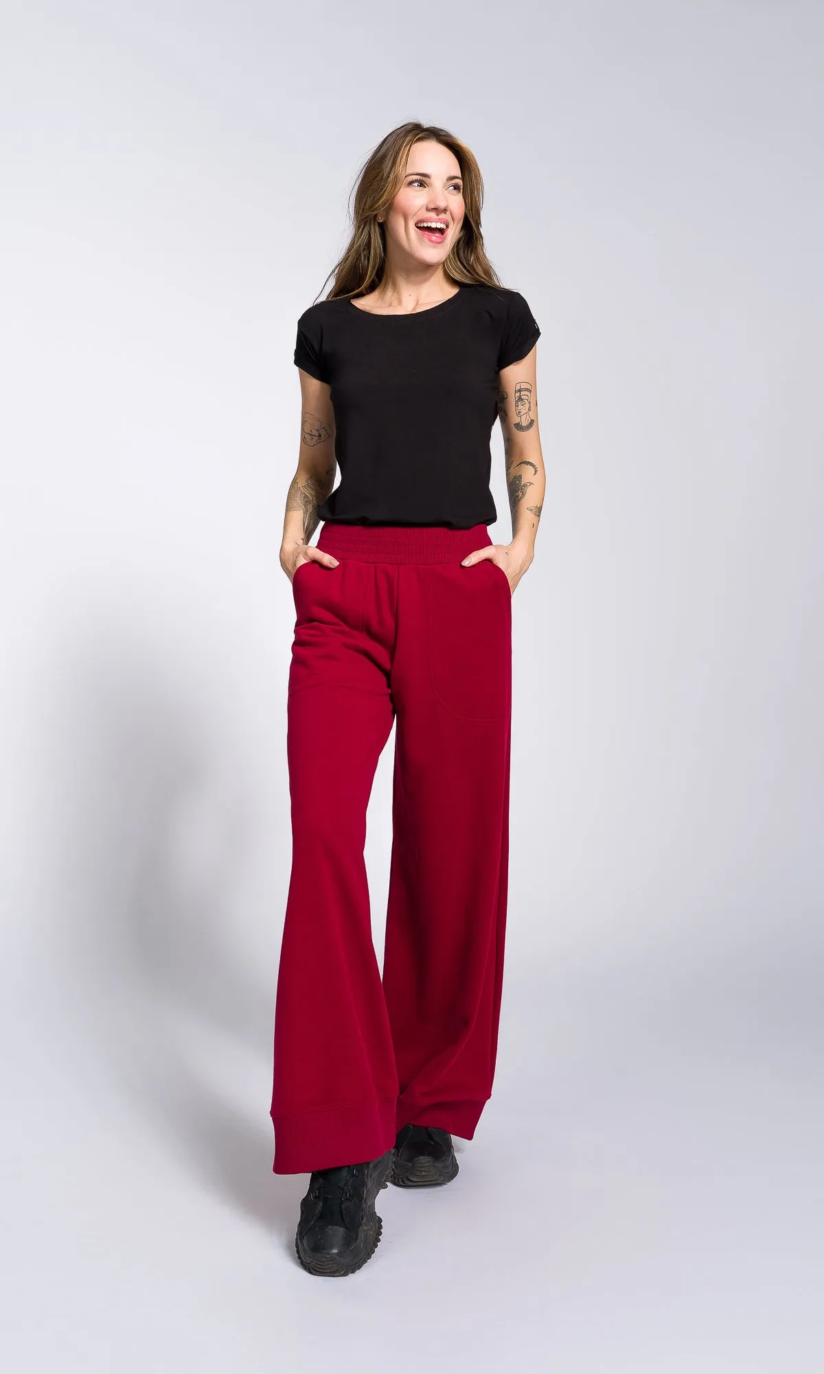 Soft Cotton Wide Leg Pants